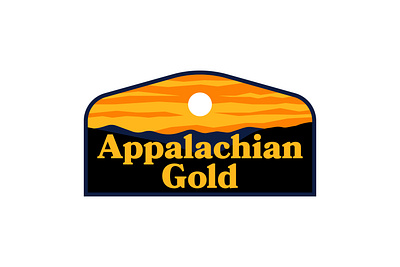 Appalachian Gold badge branding design logo mark pictorial typography word