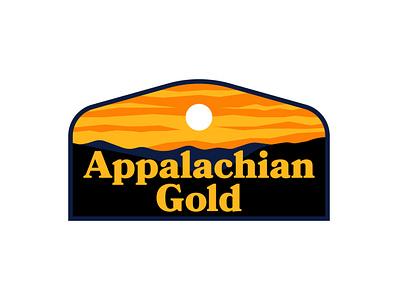 Appalachian Gold badge branding design logo mark pictorial typography word