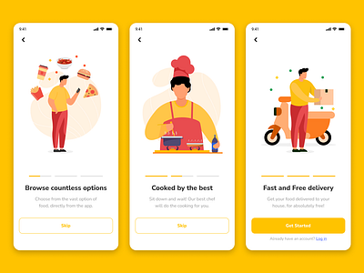 Food App Onboarding app onboarding food app food app design food app ui onboarding onboarding design onboarding ui ui design ux design