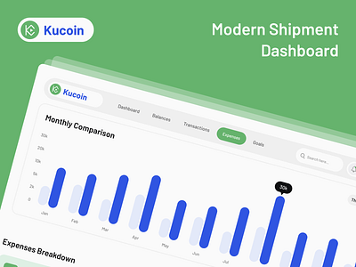 Modern Shipment Dashboard branding graphic design logo ui