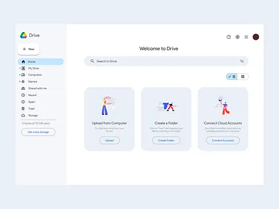 Google Drive Empty State Redesign design drive empty state google redesign ui ux