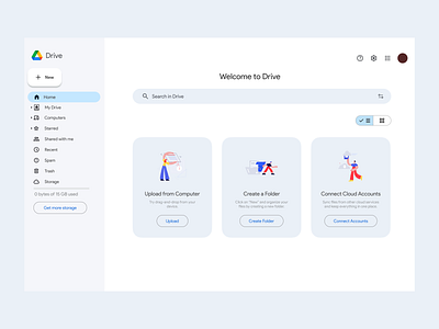 Google Drive Empty State Redesign design drive empty state google redesign ui ux