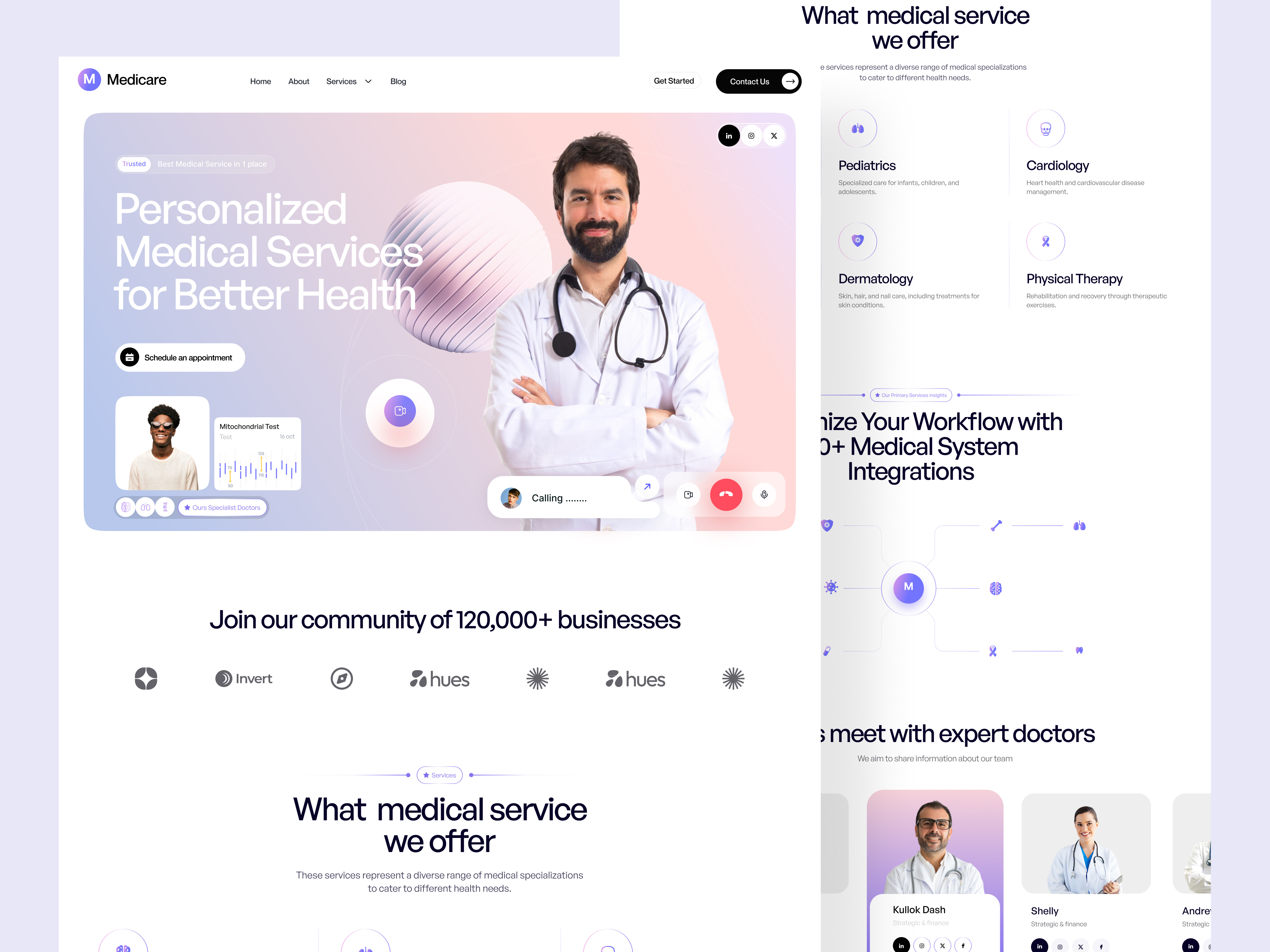 Example of Landing Page Design + Dev (Webflow)