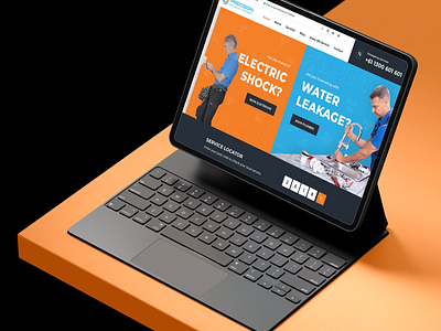 Electrical & Plumbing Website Design agency website branding clean construction business design electrical electrical plumbing handyman home décor homepage house interior design landing page landingpage modern plumber website plumbing plumbing landing page real estate web design