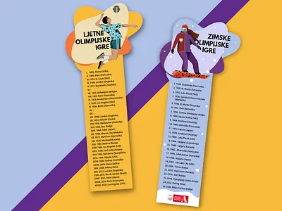 Bookmark for Olympics. bookmark clean design digital art digitalillustration graphic design illustration olympics sport
