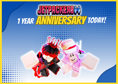 jetpackers anniversary banner graphic design illustration