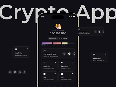 Crypto Mobile App branding graphic design logo ui