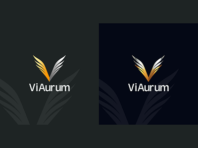 viAurum logo graphic design logo