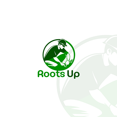 RootsUp logo graphic design illustration