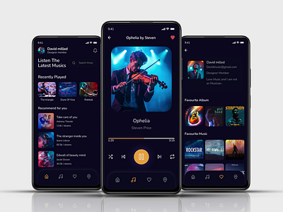 Musics - ♬ app Design Mobile app app app ui design application audio app clean ui dark mode ui design ios lyrics mobile app design mobile design music app music app design music player music ui playlist podcast app podcasting trending music ui ux