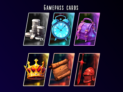 gamepass cards graphic design illustration