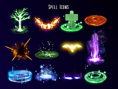 spell icons illustration