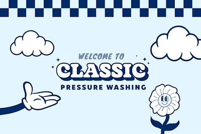 Classic Pressure Washing brand design graphic design illustration logo website