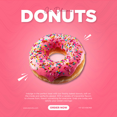 Donut Social Media Post Design