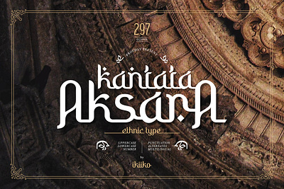 Kantata Aksara - Ethnic Font asia branding craftmantship cult culture ethic font fonts heritage india logo traditional type typo typography yoga