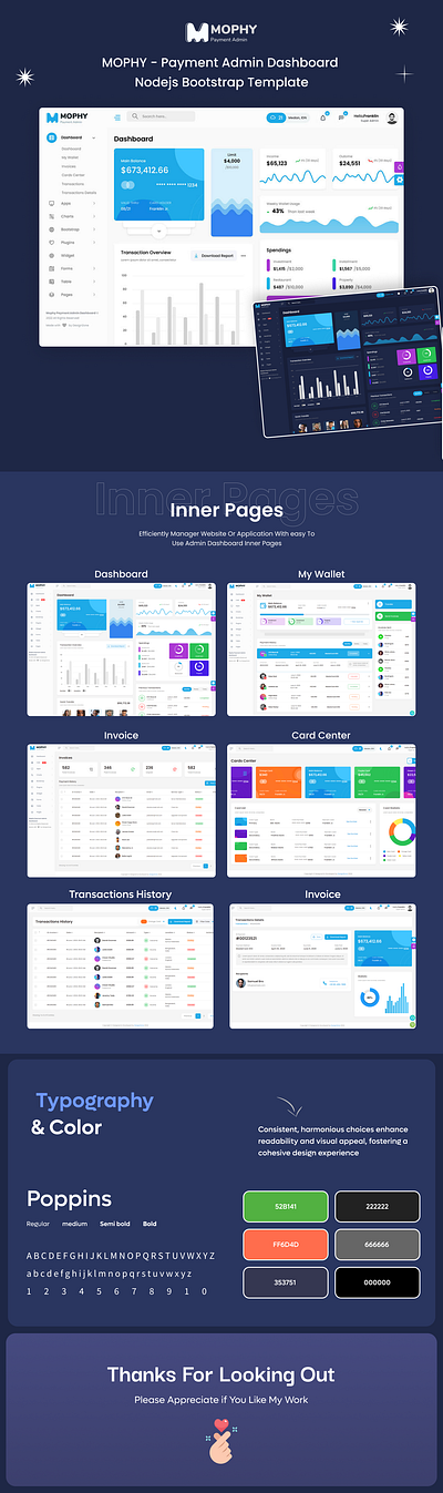 Mophy - NodeJs Payment Admin Dashboard Template 3d animation branding creative design graphic design illustration insta posting logo motion graphics product design social media posting template ui uiux user experience user interface web design web development website