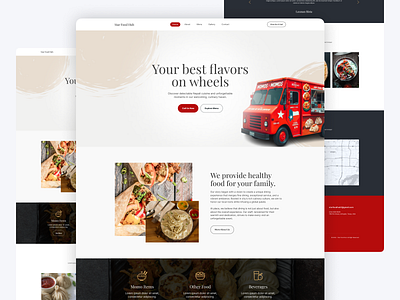 Food Truck Website UI Concept food delivery website food truck website landing page ui ui design website