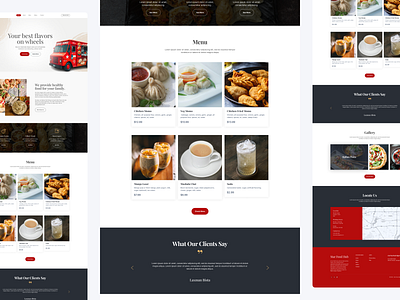 Food Truck Website UI Concept 2 food delivery food delivery website food truck food truck website landing page ui ui design uiux web design