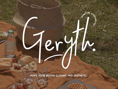 Geryth - Elegant Casual Handwritten | Free Fonts branding design font free font graphic design illustration logo modern type design typeface typography