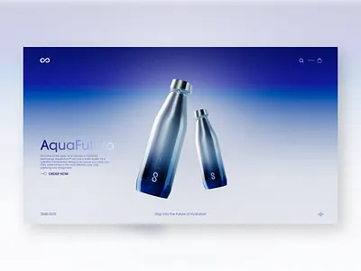 Water Bottle Concept Website Modern UI/UX marcelodesignx
