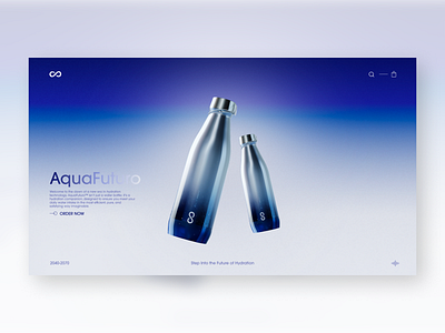 Water Bottle Concept Website Modern UI/UX marcelodesignx