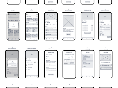 Lo-Fi Wireframes for an Intuitive EdTech App MVP appdevelopment creativeprocess design inspiration design trend edtechapp lofiwireframes lowfidelitywireframes mobileappdesign mvpdesign productdesign ui uiux userflow ux uxdesign uxprocess wireframedesign