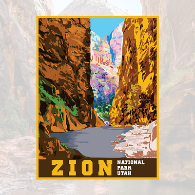 Zion national park in Utah. brand designer branding digital art drawing illustration illustration artist logo designer logo ideas logo maker national park national parks procreate sketch tshirt design tshirt designer utah wacom zion