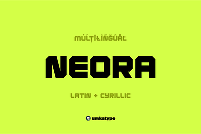 Neora Bold Display Font bold font branding font clean font cyrillic font display font futuristic font geometric font heavy font logo font modern font multilingual font social media font type typeface wide font кириллица