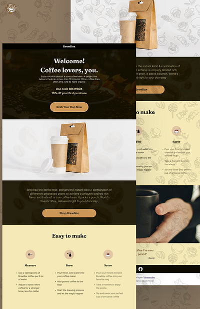 Unbranded Coffee Sales Page copywriting sales page ui