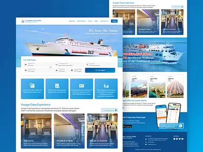 Redesign: PT Dharma Lautan Utama Ticket Booking Website branding landingpage ui