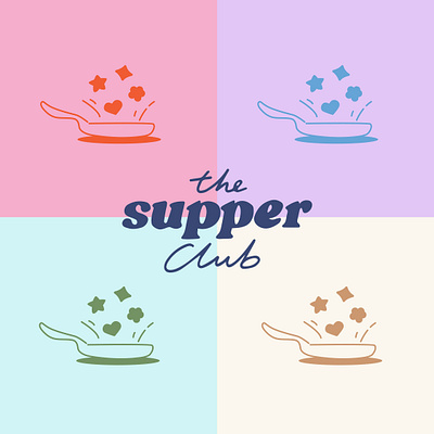 the supper club Logo brand brand design brand identity branding design flat graphic design illustration illustrator logo logo design vector