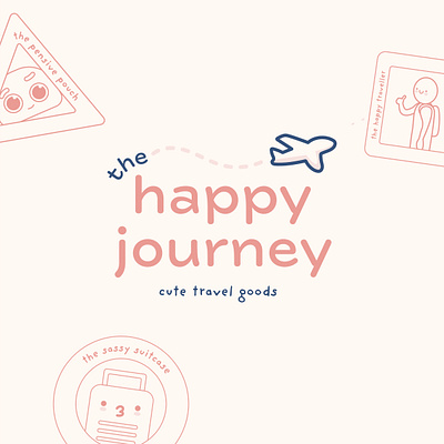 the happy journey Logo brand brand design brand designer brand identity branding design graphic design graphic designer illustration illustrator logo logo design vector vector illustration