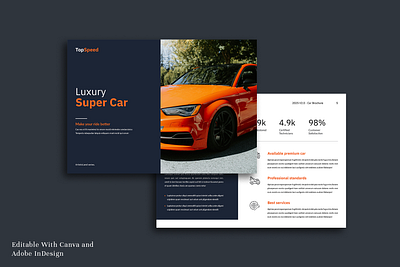 Car Brochure | Canva, InDesign automobile booklet branding brief brochure brochure template canva brochure canva design car brochure car portfolio car sale design graphic design informational magazine presentation project brochure slides ui ui kit