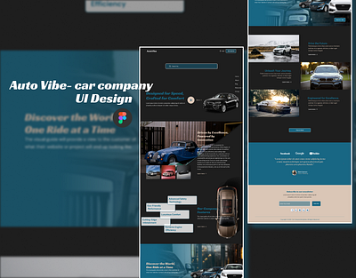 Auto Vibe - Car Company Landing Page UI Design branding figma landing page ui website