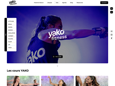 Yako fitness design developpement ui design website