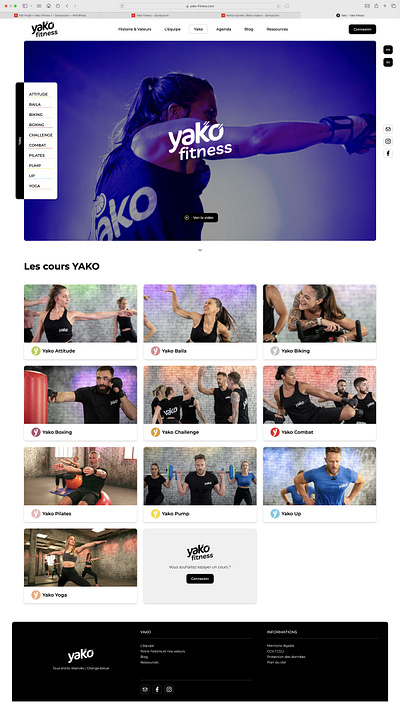 Yako fitness design developpement ui design website