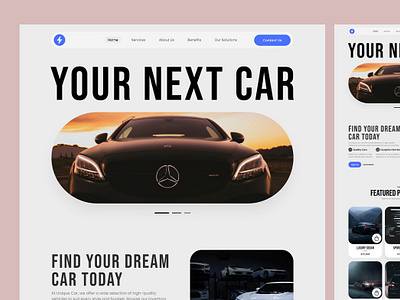 Car Website Landing Page UI Design automobiles website branding car car rental car website carwash carwash website figma graphic design landing page ui ui design ux ux design web web design website website design