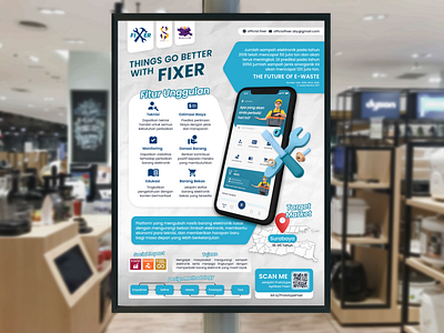 Poster Fixer branding infographic poster