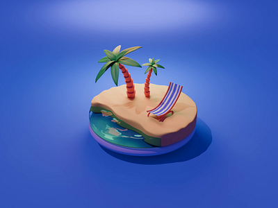 Animated island 3D 3d animation