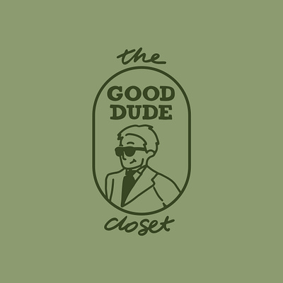 The Good Dude Closet Logo brand brand design brand identity branding design fashion logo graphic design hand drawn handdrawn illustrated logo illustration logo logo design vector