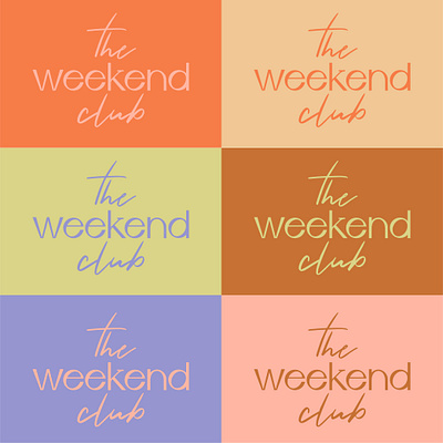 the weekend club Logo brand brand design brand identity branding branding design cafe cafe branding cafe design design fb graphic design illustration logo logo design logo designer vector