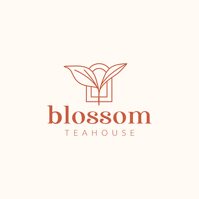 Blossom Teahouse Logo brand brand design brand identity branding design fb graphic design illustration logo logo design logo designer vector