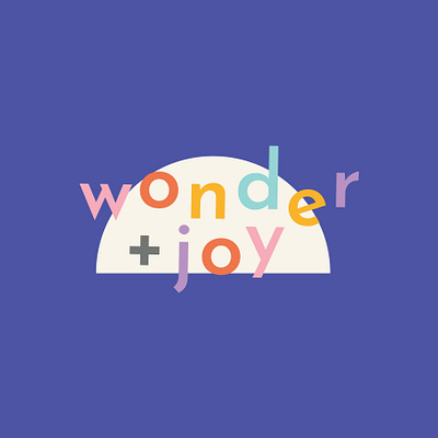 Wonder & Joy Logo brand brand design brand identity branding branding design design fun design fun logo graphic design illustration logo logo design vector