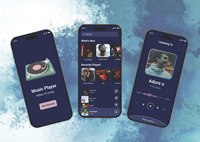 Music player - Mobile App Design app app design application design mobile mobile app mobile app design mobile app ui music music player ui user interface