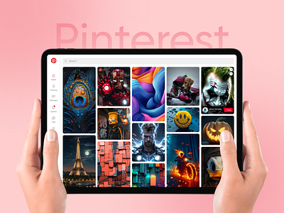 Pinterest Redesign 4k figma image ipad ipad mockup photoshop pinterest pinterest redesign redesign