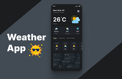 WEATHER APP SCREEN branding daily ui daily ui challenge design graphic design illustration logo ui ux vector weather app