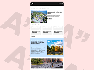 Aalto University Newsletter Template ui