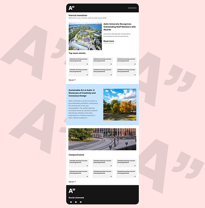 Aalto University Newsletter Template ui