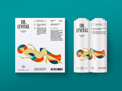 DR. LEVITAS. SPF 50. packaging