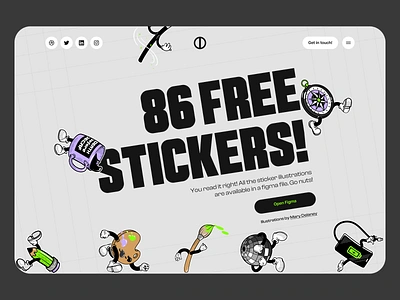 Free Stickers Coming Soon! branding free freebie illustration stickers ui webdesign website